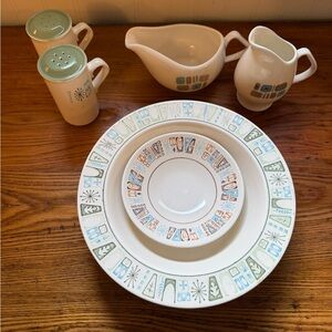 Vintage Taylor Smith Atomic Starburst MCM Dinnerware